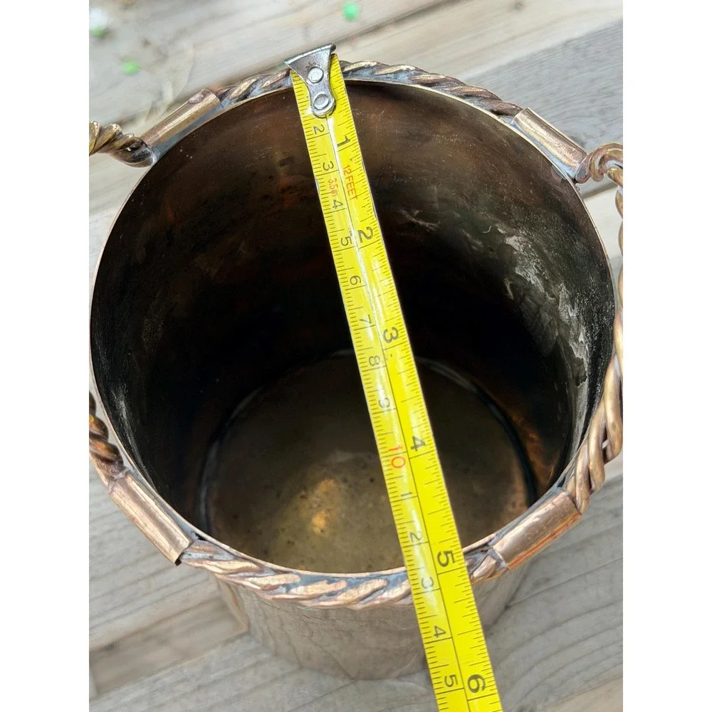 Vintage King Antonio LXVI Brass Vase • Twisted Handle Hacienda Decor (1986)